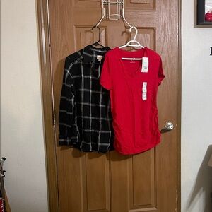 Isabel Maternity by Ingrid & Isabel Black and White Plaid Detail